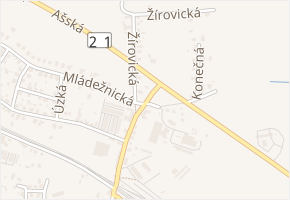 Žírovická v obci Františkovy Lázně - mapa ulice