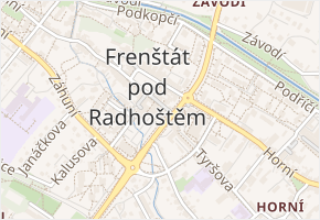 Havlíčkova v obci Frenštát pod Radhoštěm - mapa ulice