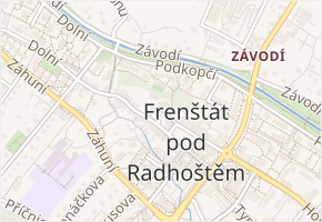 Kostelní v obci Frenštát pod Radhoštěm - mapa ulice