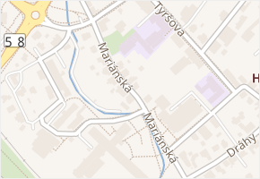 Mariánská v obci Frenštát pod Radhoštěm - mapa ulice