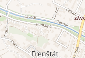 Podkopčí v obci Frenštát pod Radhoštěm - mapa ulice
