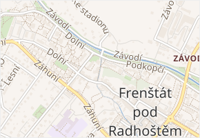 Vodní v obci Frenštát pod Radhoštěm - mapa ulice