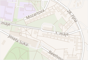 1. máje v obci Frýdek-Místek - mapa ulice