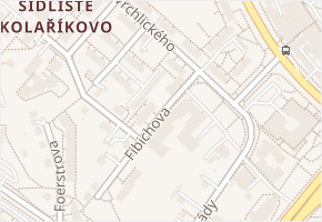 Fibichova v obci Frýdek-Místek - mapa ulice