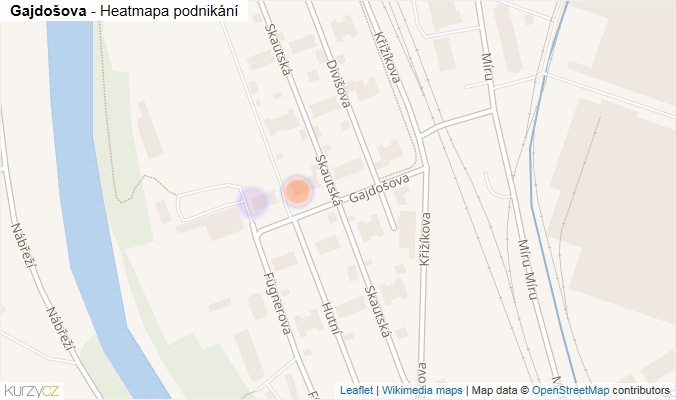 Mapa Gajdošova - Firmy v ulici.