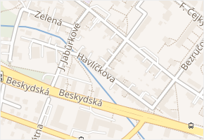 Havlíčkova v obci Frýdek-Místek - mapa ulice