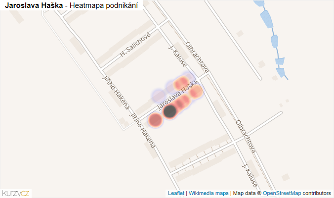 Mapa Jaroslava Haška - Firmy v ulici.