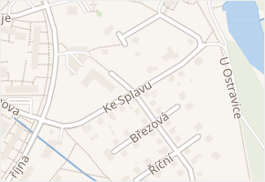 Ke Splavu v obci Frýdek-Místek - mapa ulice