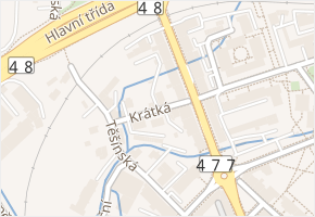 Krátká v obci Frýdek-Místek - mapa ulice