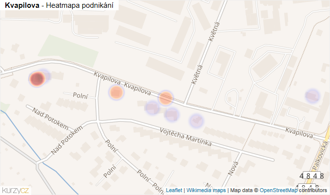 Mapa Kvapilova - Firmy v ulici.