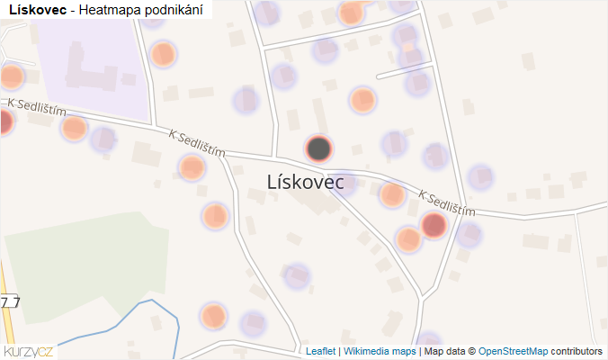Mapa Lískovec - Firmy v části obce.