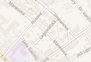 Mánesova v obci Frýdek-Místek - mapa ulice