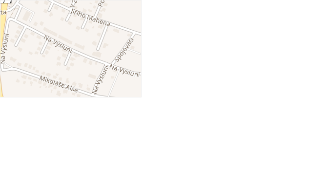 Na Výsluní v obci Frýdek-Místek - mapa ulice