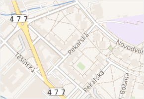 Pekařská v obci Frýdek-Místek - mapa ulice