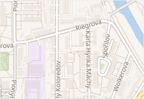 Riegrova v obci Frýdek-Místek - mapa ulice