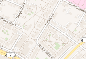 Tolstého v obci Frýdek-Místek - mapa ulice