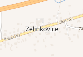 Zelinkovice v obci Frýdek-Místek - mapa části obce