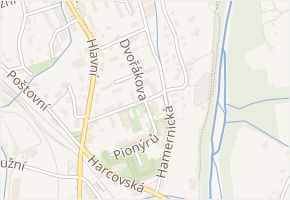 Dvořákova v obci Frýdlant nad Ostravicí - mapa ulice