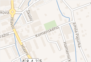 Komenského v obci Frýdlant nad Ostravicí - mapa ulice