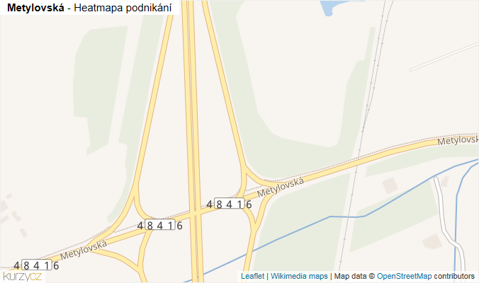 Mapa Metylovská - Firmy v ulici.