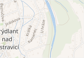 U hráze v obci Frýdlant nad Ostravicí - mapa ulice