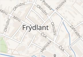 ČSA v obci Frýdlant - mapa ulice