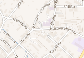 Husova v obci Frýdlant - mapa ulice