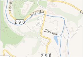 Jizerská v obci Frýdlant - mapa ulice