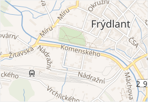 Komenského v obci Frýdlant - mapa ulice