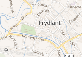 Kostelní v obci Frýdlant - mapa ulice