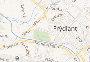 Mezibranská v obci Frýdlant - mapa ulice