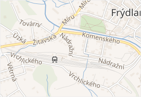 Nádražní v obci Frýdlant - mapa ulice