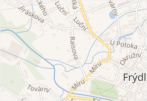 Raisova v obci Frýdlant - mapa ulice
