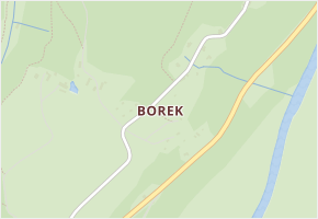 Borek v obci Frýdštejn - mapa části obce