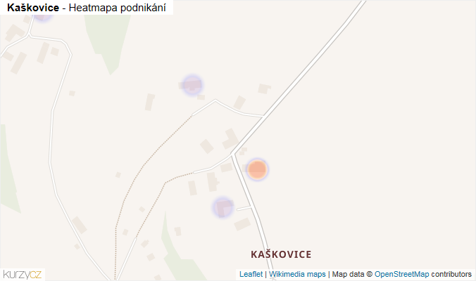 Mapa Kaškovice - Firmy v části obce.