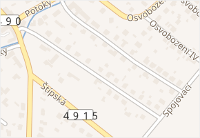 Břetislava Bakaly v obci Fryšták - mapa ulice