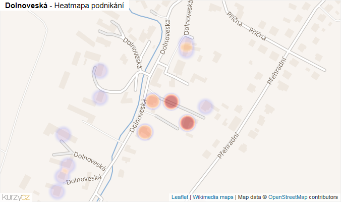 Mapa Dolnoveská - Firmy v ulici.