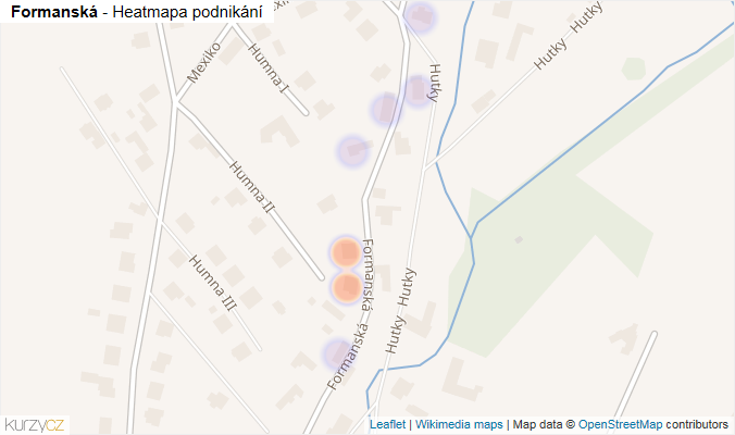 Mapa Formanská - Firmy v ulici.