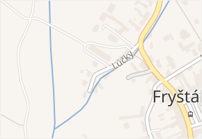 Lúčky v obci Fryšták - mapa ulice
