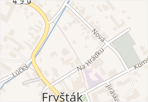 Na Hrádku v obci Fryšták - mapa ulice