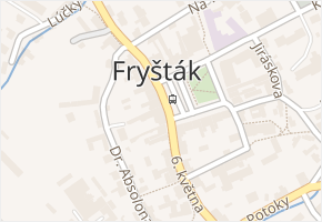náměstí Míru v obci Fryšták - mapa ulice