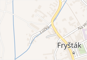Souhrady v obci Fryšták - mapa ulice