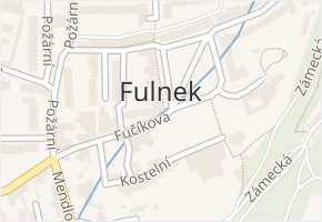 Fulnek v obci Fulnek - mapa části obce