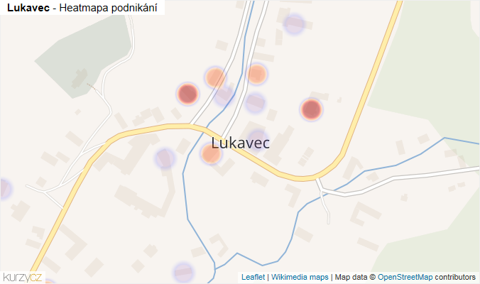 Mapa Lukavec - Firmy v části obce.