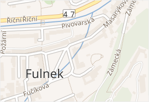 nám. Komenského v obci Fulnek - mapa ulice