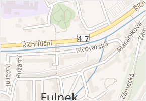 Pivovarská v obci Fulnek - mapa ulice
