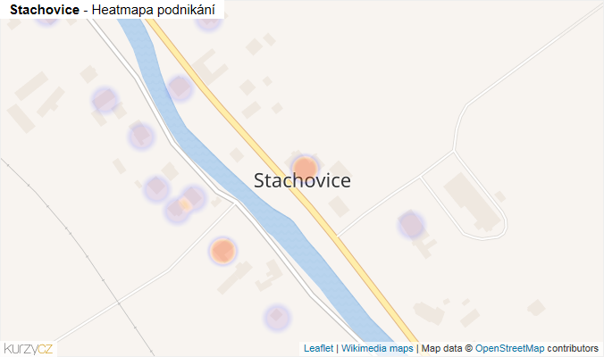 Mapa Stachovice - Firmy v části obce.