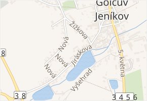 Jiráskova v obci Golčův Jeníkov - mapa ulice