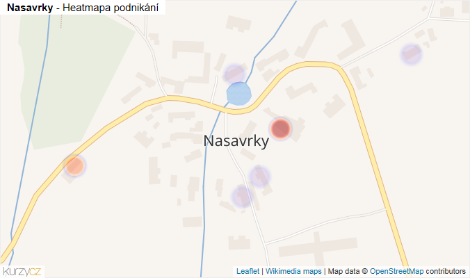 Mapa Nasavrky - Firmy v části obce.