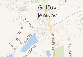 Pod Vyšehradem v obci Golčův Jeníkov - mapa ulice
